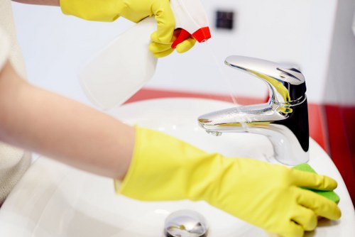 Cleaner restoring carpet fibres with steam carpet cleaning in Stratford